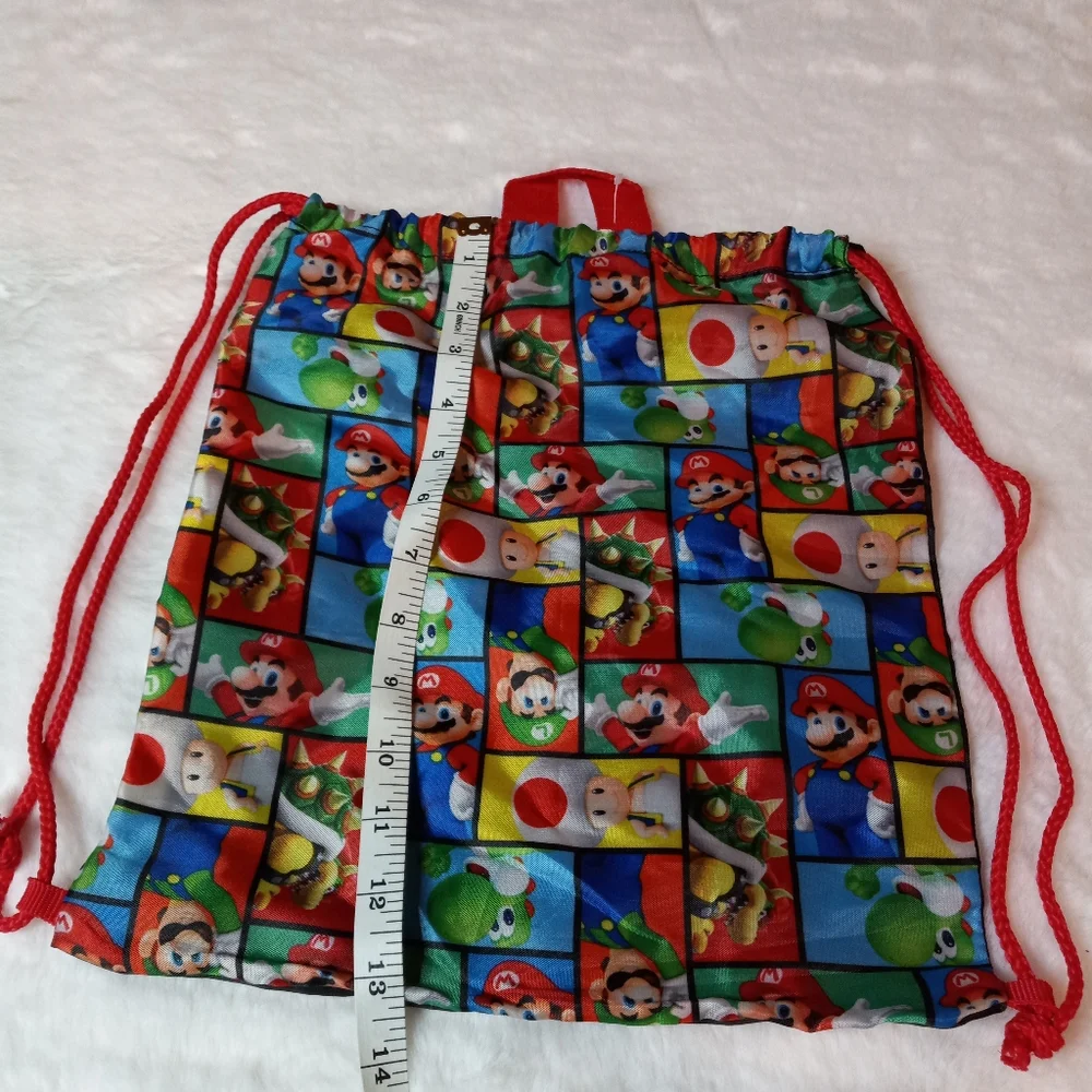 Super Mario Bros Bioworld Drawstring Backpack